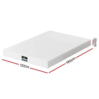 Giselle 20cm Memory Foam Mattress Green Tea Double