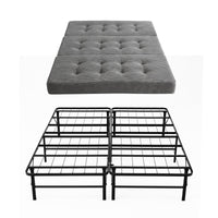Giselle Double Folding Bed with Mattress Metal Frame Guest Bed 15cm Foam Foldable