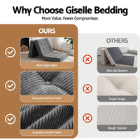 Giselle Single Folding Mattress 15cm Foldable Foam Portable Guest Sofa Bed Camping Mat