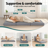 Giselle Foldable Mattress Folding Sofa Bed Trifold Memory Foam Camping Cushion Mat
