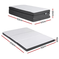 Giselle Bedding Foldable Mattress Folding Sofa Bed Tri-Fold Memory Foam Tencel Queen