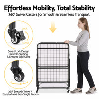 ARTISS Folding Bed with Mattress, Portable Rollaway 150kg Capacity 190CM