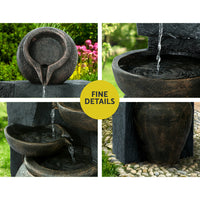 Solar Water Feature Cascading Fountain 5 Tiered Bowl Bird Bath 99CM