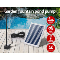 Solar Pond Pump Submersible Water Fountain Kit 4.4FT