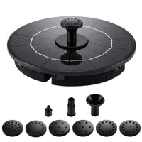 Gardeon Solar Fountain Pump Bird Bath Water Feature 17cm 165L/h Flow Black