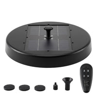 Gardeon Solar Fountain Pumps Bird Bath Battery Backup LED Remote Black 27cm