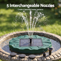 Gardeon Solar Fountain Pumps Bird Bath Floating Lotus Desig Water Feature 31cm