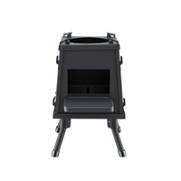 Grillz Fire Pit BBQ Portable Outdoor Fireplace Metal Camping Stove for Boiling Water, BBQ, Picnics