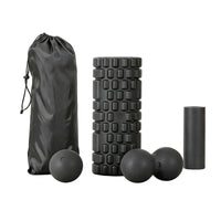 Everfit Foam Roller Set 4 in 1 Grid High Density Massager for Deep Tissue Trigger Point Myofascial Release Back Pain Muscle Recovery Gym Home Fitness Equipment with Storage Bag Supports 150kg