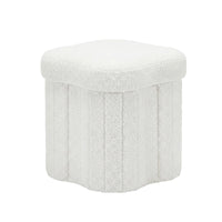 Artiss Storage Ottoman Foot Stool Foldable White