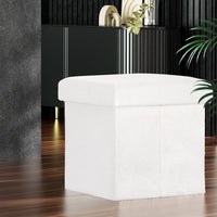 Ottoman Storage Foot Stool Vanity Square Teddy