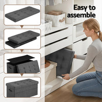 Artiss Storage Ottoman Foot Stool Rest Foldable