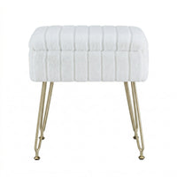 Artiss Storage Ottoman Vanity Foot Stool White