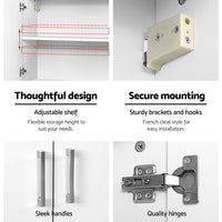 Cefito Bathroom Storage Cabinets 900mm Wall Mounted Medicine Cabinet Cupboard
