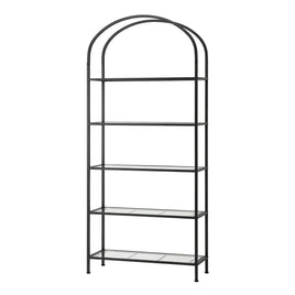 Artiss 5 Tiers Bookshelf Industrial Etagere Bookcase Display Shelf Black