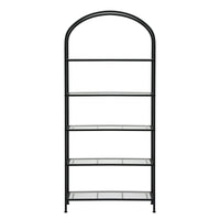 Artiss 5 Tiers Bookshelf Industrial Etagere Bookcase Display Shelf Black