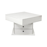 Artiss Lift Top Coffee Table Centre Table with Rotating Top Hidden Storage White