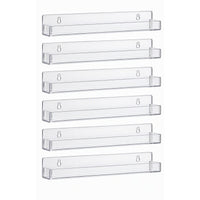 Artiss 6-Pack Acrylic Wall Shelves, Clear Floating Display Shelf with Detachable Panels & Front Lip