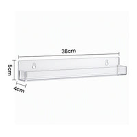 Artiss 6-Pack Acrylic Wall Shelves, Clear Floating Display Shelf with Detachable Panels & Front Lip