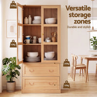 Artiss Buffet Sideboard Cabinet 180cm Hutch Storage Kitchen Drawer Door Wood