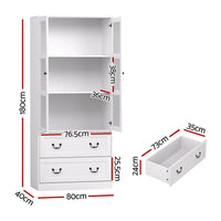 Artiss Buffet Sideboard 180cm Hutch Storage Cabinet Kitchen Drawer Door White