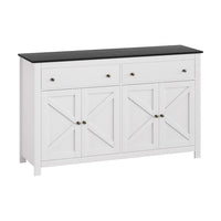 Artiss Buffet Sideboard Storage Cabinet Kitchen Cupboard 2 Drawers 140CM Black