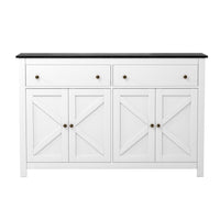 Artiss Buffet Sideboard Storage Cabinet Kitchen Cupboard 2 Drawers 140CM Black