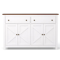 Artiss Buffet Sideboard Storage Cabinet Kitchen Cupboard 2 Drawers 140CM White