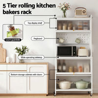 Artiss Kitchen Cabinet Storage Shelves Pegboard Cupboard Sideboard 80CMX164CM