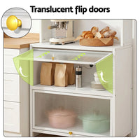 Artiss Kitchen Cabinet Storage Shelves Pegboard Cupboard Sideboard 80CMX164CM