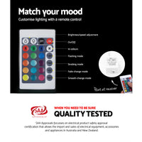 Artiss 2x Bedside Table LED - HERES Black