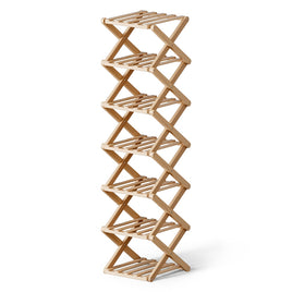 Artiss 7 Tier Bamboo Foldable Shoe Rack Organizer Entryway