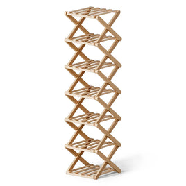 Artiss 7 Tier Bamboo Foldable Shoe Rack Organizer Entryway