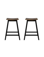 Artiss Bar Stools Set of 2 Kitchen Counter Stools Wooden Industrial Rustic Brown