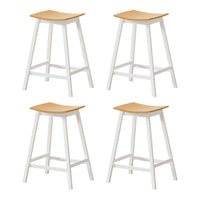 4x Bar Stools Wooden Chairs Oak