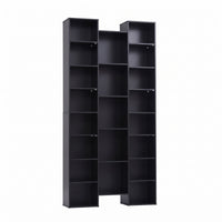 Artiss Bookshelf Display Shelves CD DVD Storage Rack Tall Bookcase Black