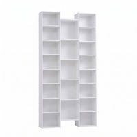 Artiss Bookshelf Display Shelves CD DVD Storage Rack Tall Bookcase White
