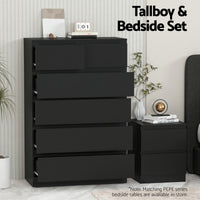 Artiss 6 Chest of Drawers Tallboy PEPE Black