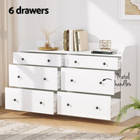 6 Chest of Drawers - PETE White