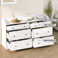 6 Chest of Drawers - PETE White