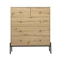 Artiss 5 Chest of Drawers - ARNO Pine