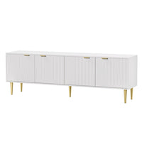 TV Cabinet Entertainment Unit Stand Storage 180CM White