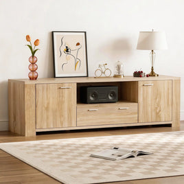 Artiss 180cm TV Unit Entertainment Unit Storage Drawer Cabinet Pine