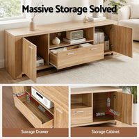 Artiss 180cm TV Unit Entertainment Unit Storage Drawer Cabinet Pine