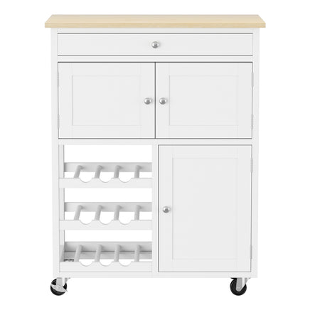 Artiss Kitchen Island Trolley Rolling Serving Cart Storage Cart Drawer Cupboard