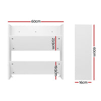Shoe Rack 2-tier 12 Pairs Wall Mounted x2 - White