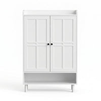 Artiss Shoe Rack Cabinet Storage Cupboard 3 Adjustable Shelves White