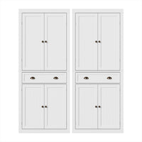 Artiss 2x Buffet Sideboard Cabinet 6-Tier Storage Pantry Cupboard Drawer White