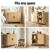 Artiss Buffet Sideboard Sliding Doors - PIIA Oak