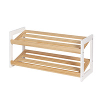 Shoe Rack 2 Tier 6 Pairs White Kara